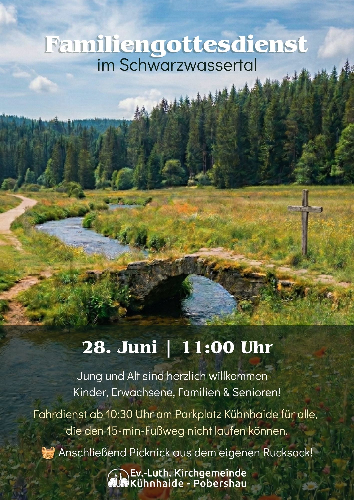Flyer Familiengottesdienst Schwarzwassertal