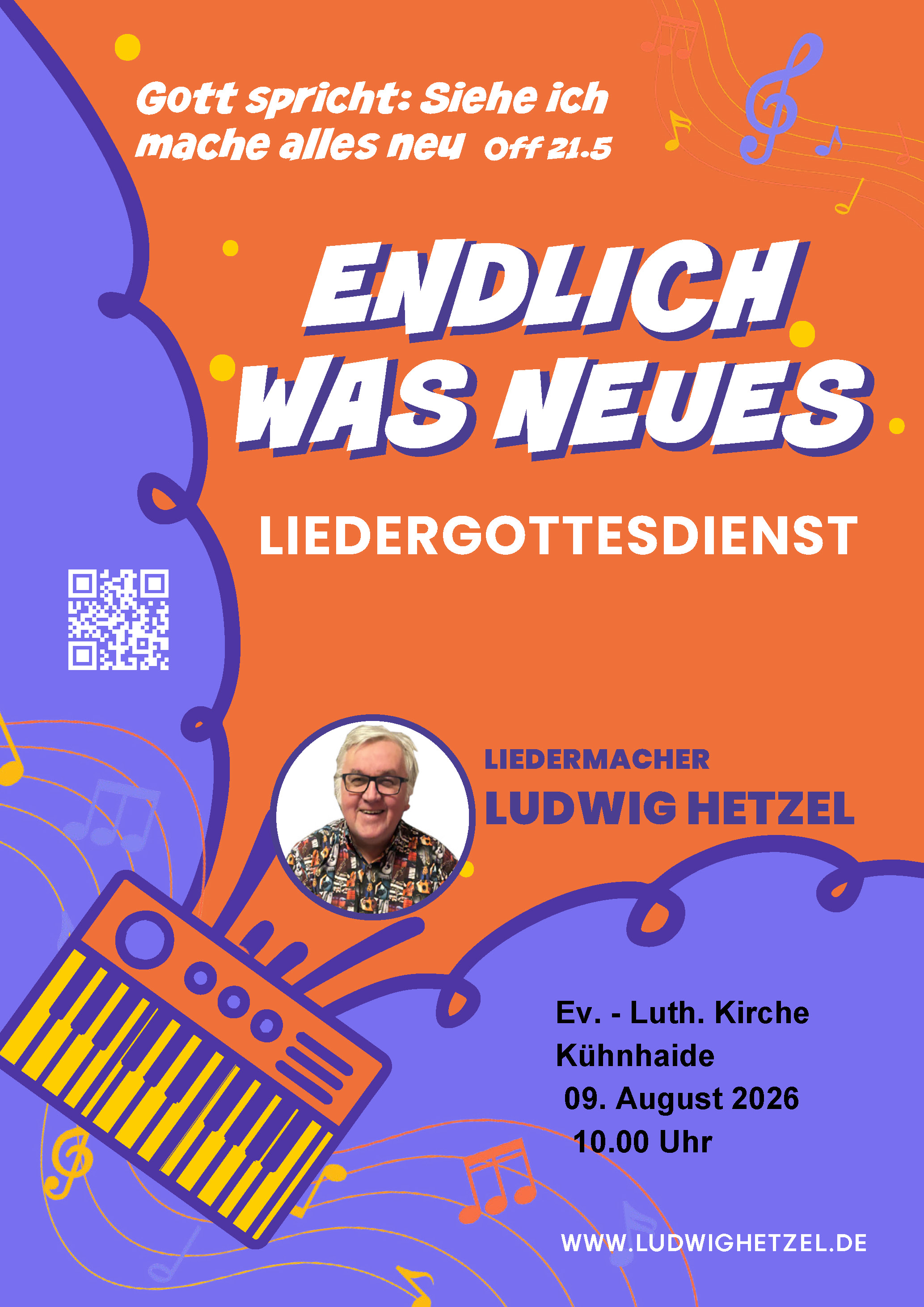 Liedergottesdienst in Kühnhaide am 8.9.2026