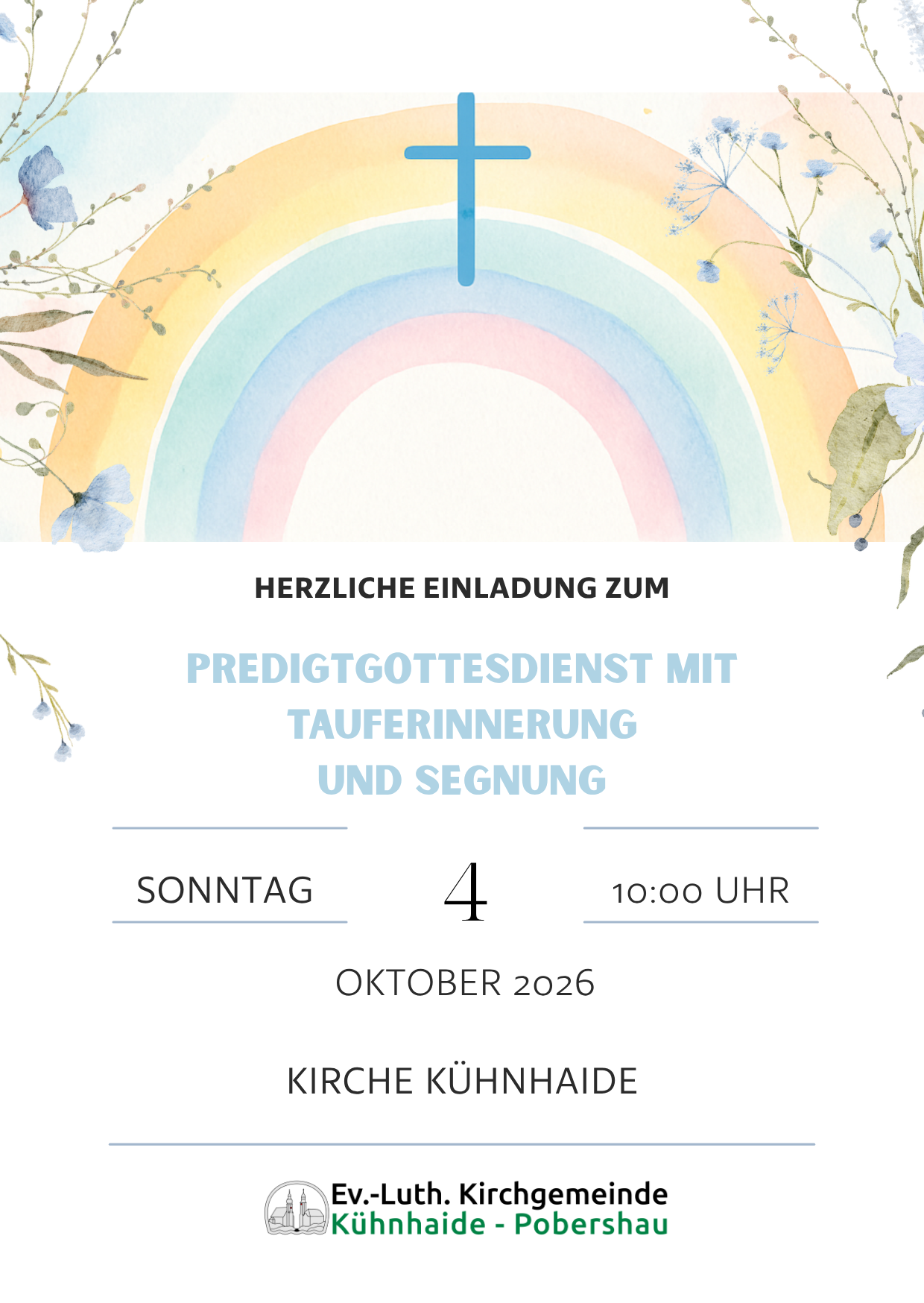 Predigtgottesdienst mit Tauferinnerung